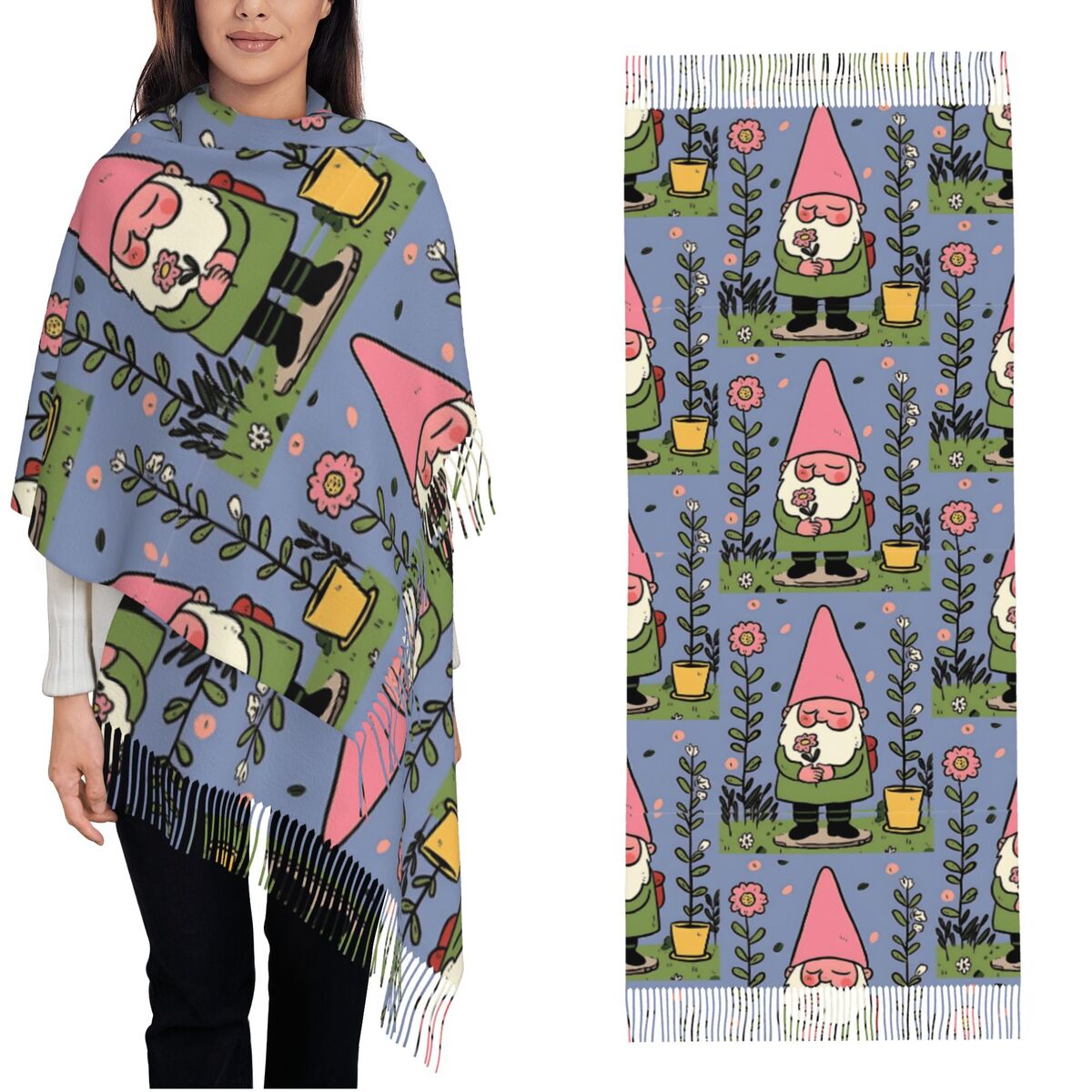 Mythical Garden Gnome Shawls W - Pashmina Wrap Large recension och pris