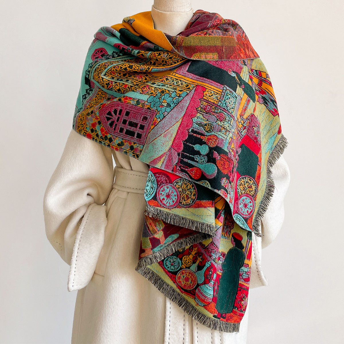 Women Imitation Cashmere Scarf - Pashmina Wrap Large recension och pris