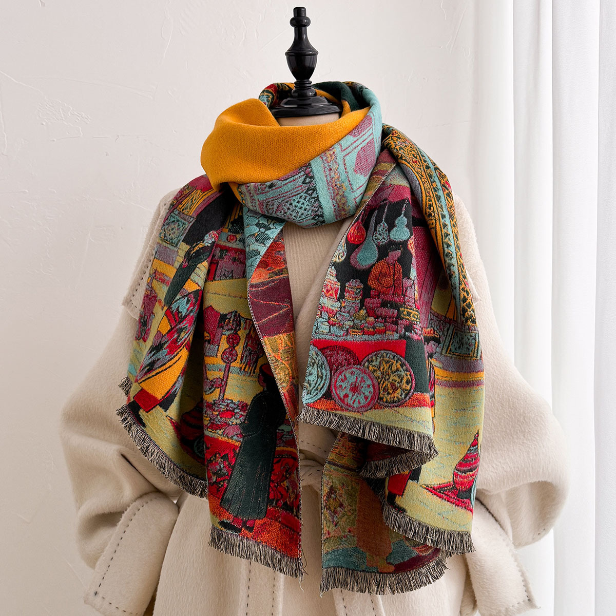 Women Imitation Cashmere Scarf - Pashmina Wrap Large recension och pris