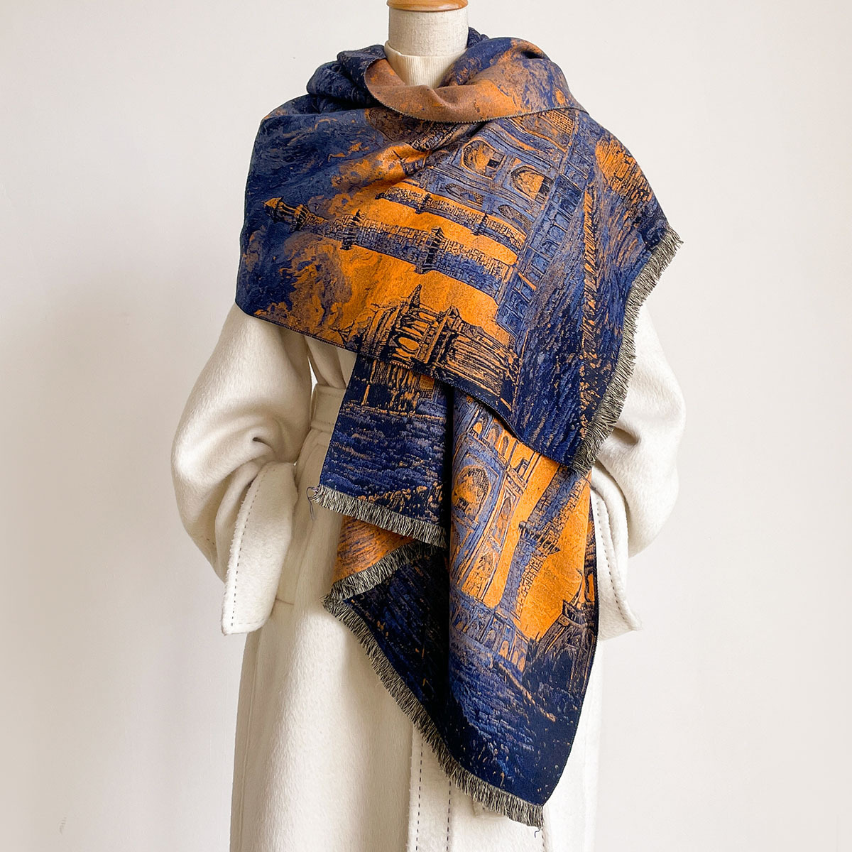 Women Fringed Imitation Cashme - Pashmina Wrap Large recension och pris