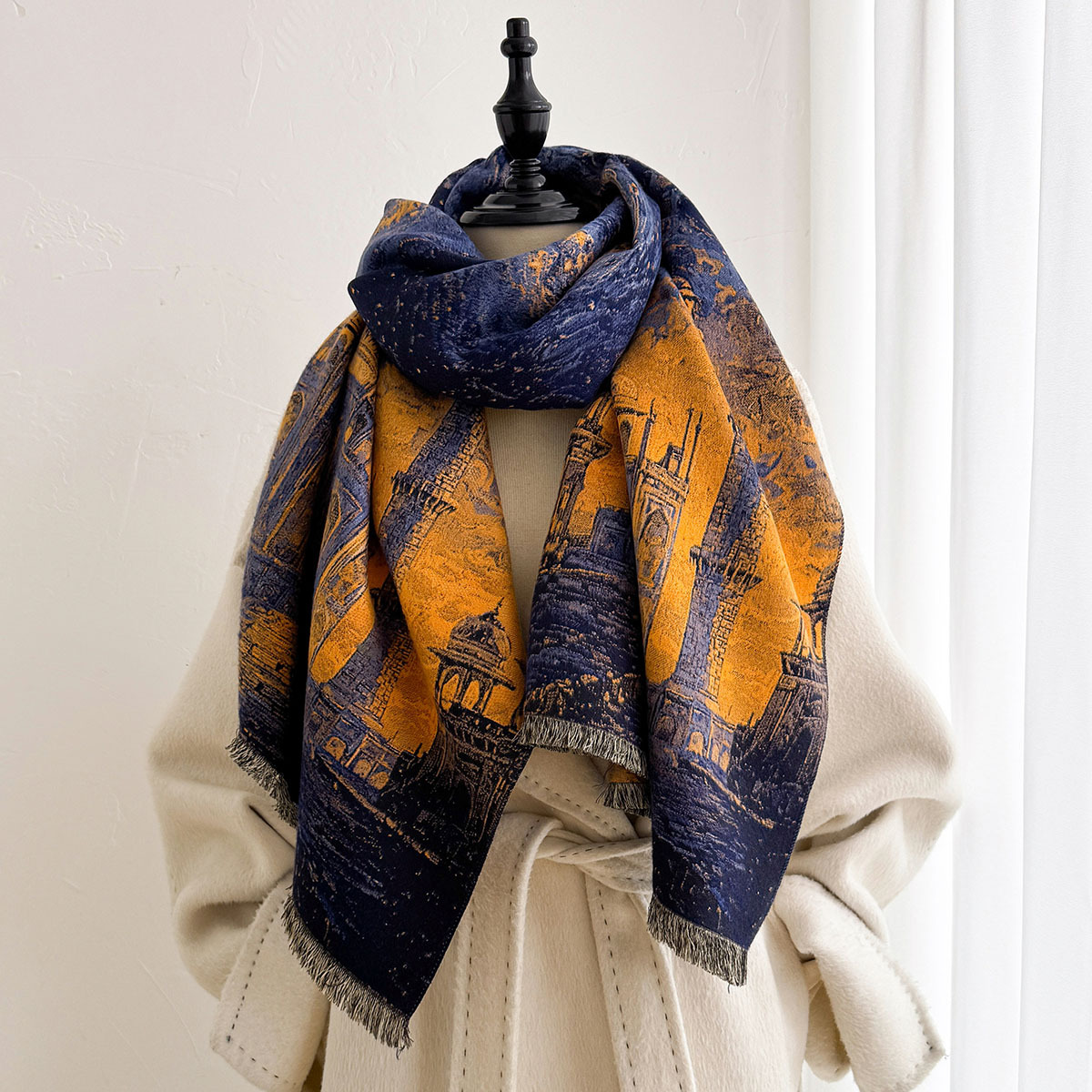 Women Fringed Imitation Cashme - Pashmina Wrap Large recension och pris